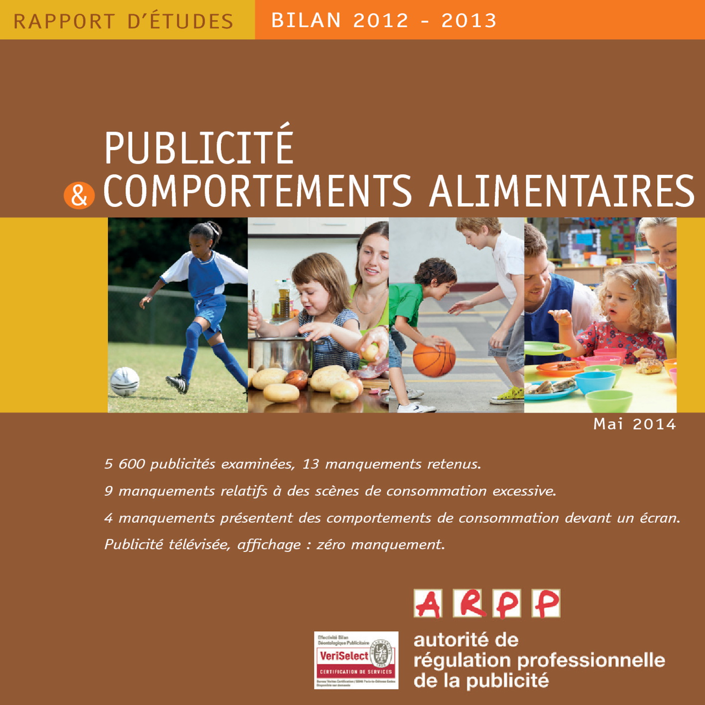 Bilan Publicité et Comportements Alimentaires 2012-2013