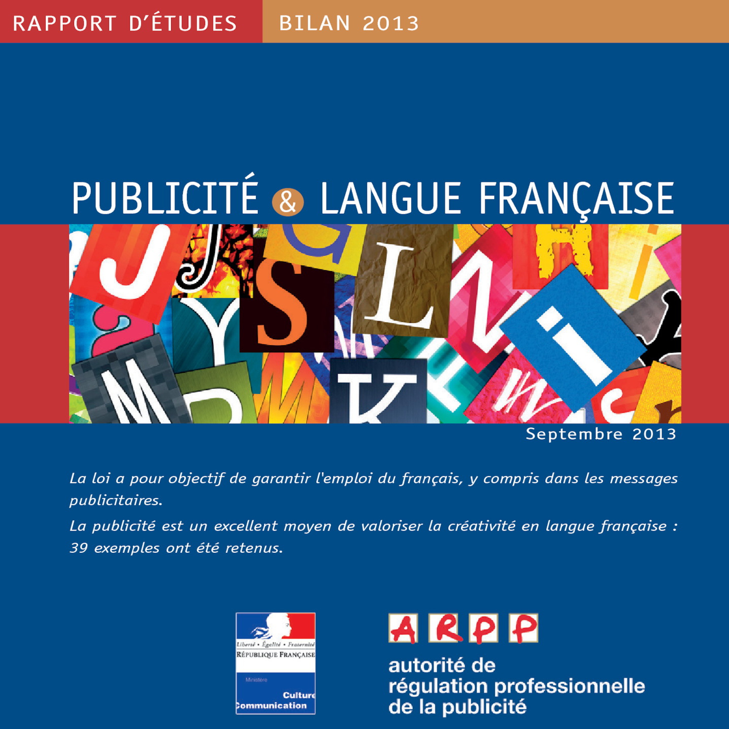 Bilan Publicité et Langue Française 2013
