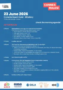 CANNES RULES - Detailed agenda with panelists