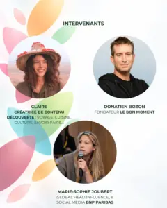 Visuel Intervenants table ronde 1 : @FitClaire, Donatien BOZON et Marie-Sophie JOUBERT