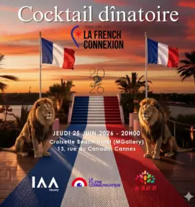 visuel cocktail dinatoire la french connexion cannes lions ARPP x IAA France x La Filière Communication