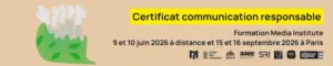 Visuel formation MEDIA INSTITUTE 9 et 10 juin 2026 à distance 15 et 16 septembre 2026 à Paris