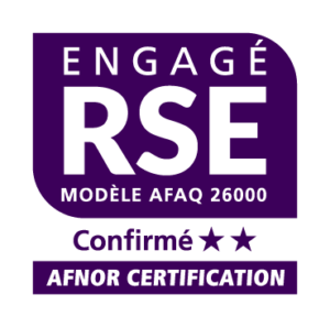 Engagé RSE, modèle AFAQ 26000, confirmé deux étoiles, AFNOR Certification