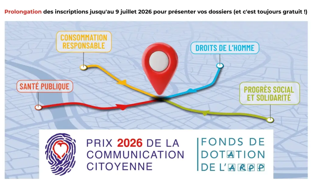 09.07.2026 – Prix de la Communication Citoyenne 2026 : les inscriptions sont prolongées jusqu’au 9 juillet et c’est toujours gratuit !