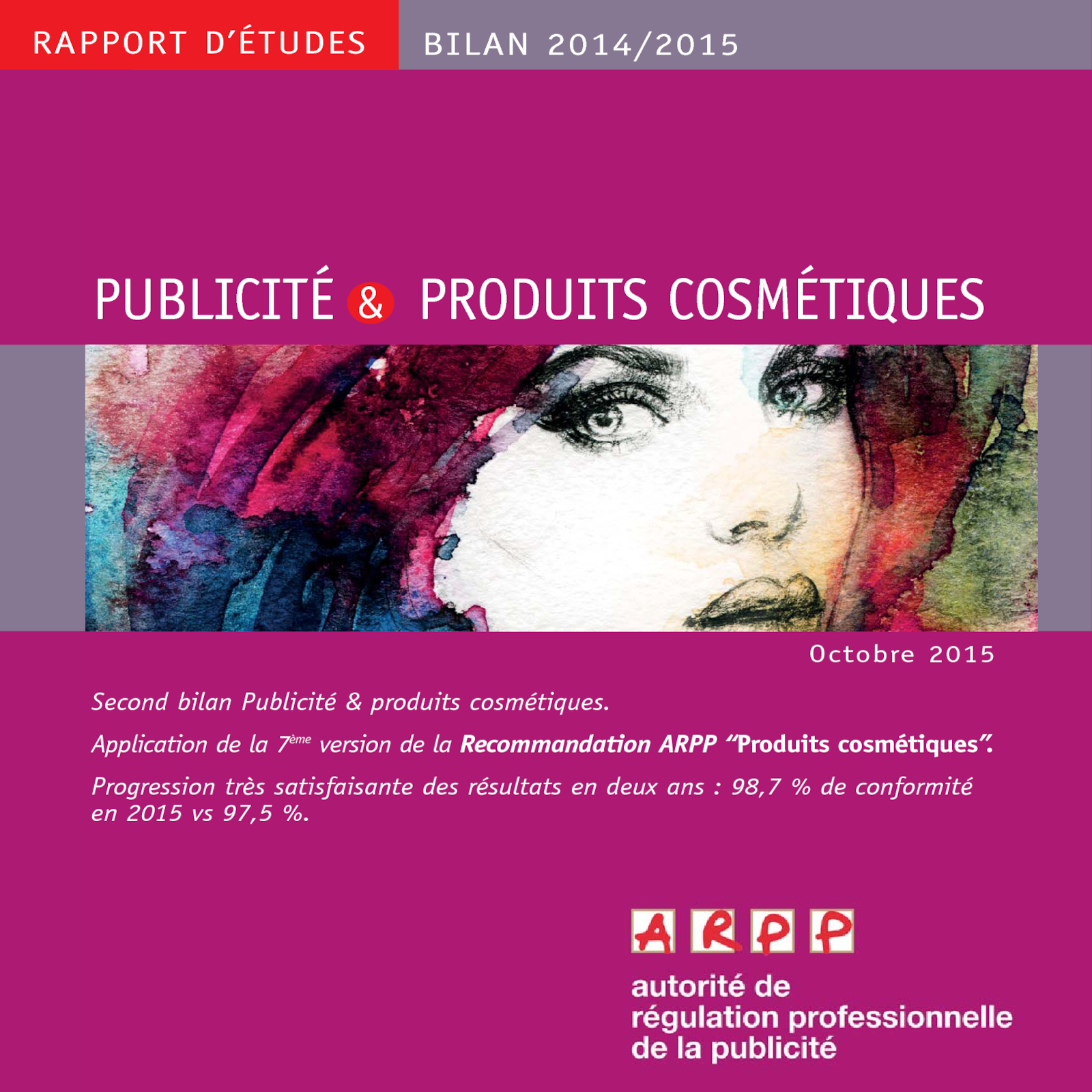 Bilan Publicité et Produits Cosmétiques 2014-2015