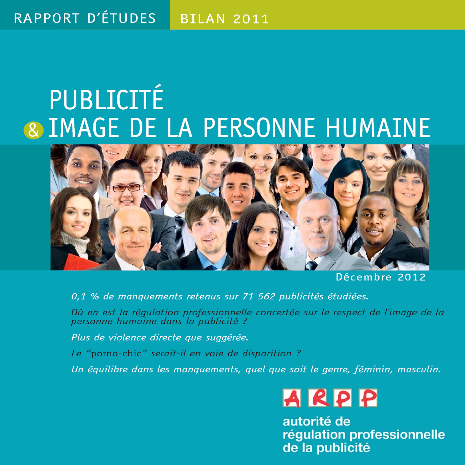 Bilan Publicité et Image de la Personne Humaine 2011