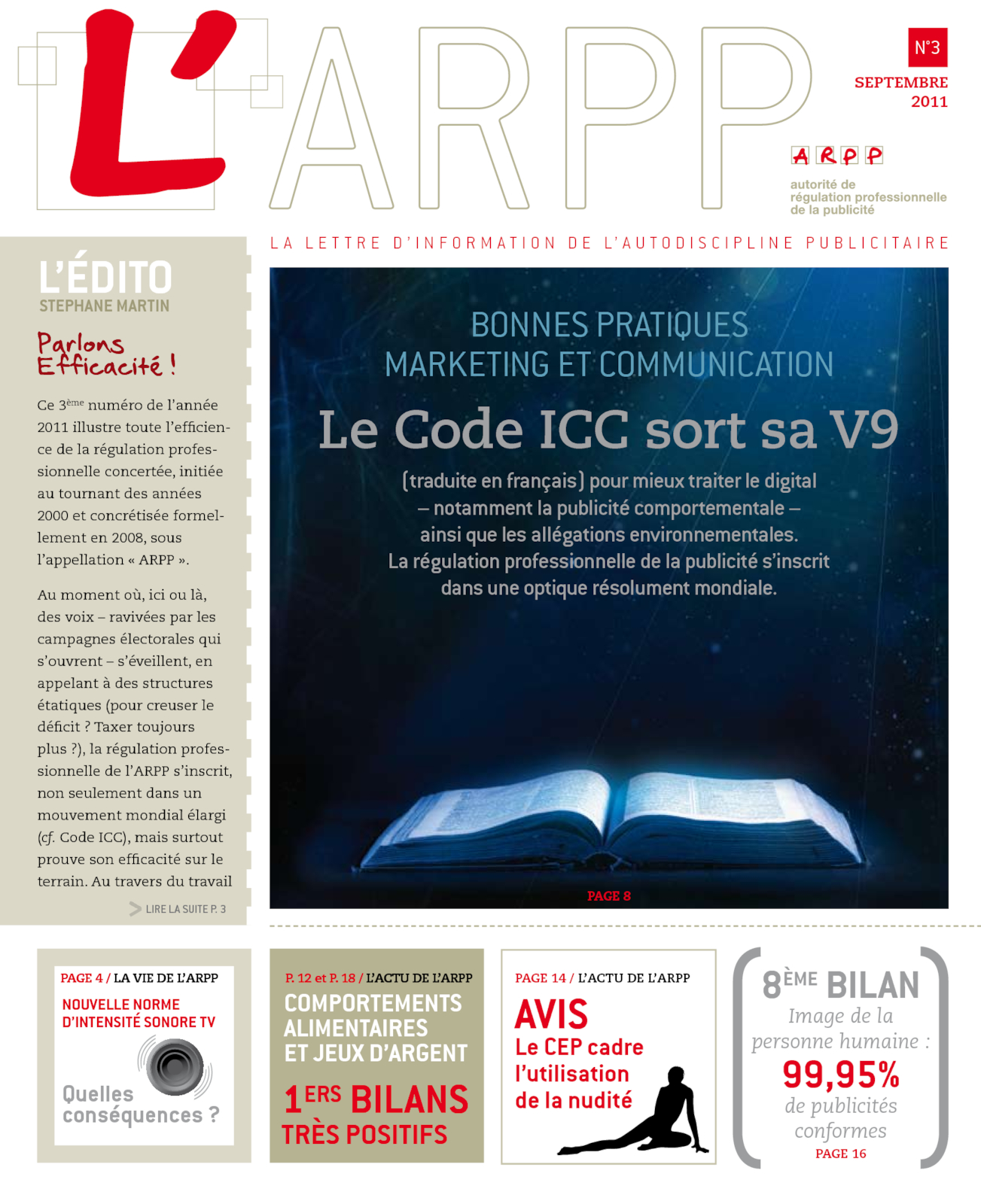 Lettre n°3 – Septembre 2011